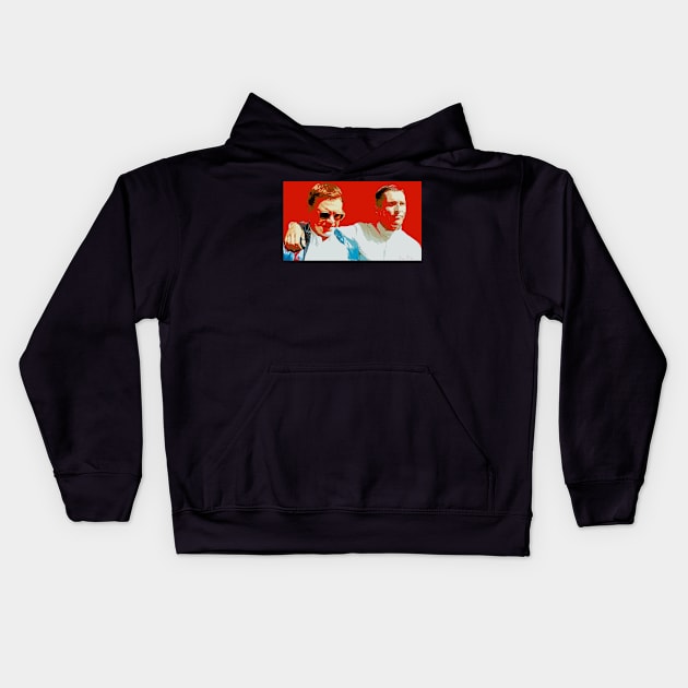 matt damon - christian bale Kids Hoodie by oryan80